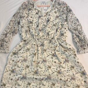 Barneys New York White Floral Dress